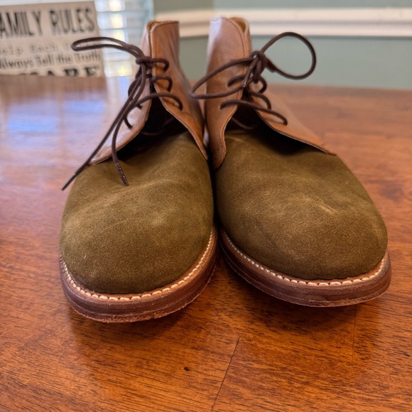 Stacy Adams Madison II Chukka Boots tan olive size 10.5 D brown leather suede main image 6